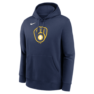 Milwaukee Brewers Logo Club Men's Nike MLB Pullover Hoodie. Nike.com